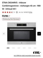 ETNA inbouw oven, magnetron combinatie, 45 tot 60 cm, Oven, Ophalen of Verzenden, Zo goed als nieuw