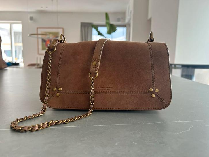 Jerome Dreyfuss Bobi Crossbody Camel Lamsleer, Sieraden, Tassen en Uiterlijk, Tassen | Damestassen, Zo goed als nieuw, Schoudertasje