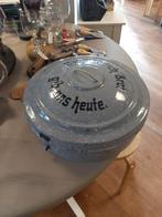 Vintage Duitse broodtrommel metaal rond 1920, Ophalen