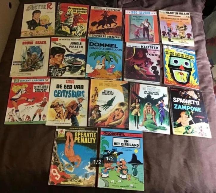 17 delen Jong Europa. (Spaghetti,Dommel,Chlorophyl,Ringo)., Boeken, Stripboeken, Gelezen, Meerdere stripboeken, Ophalen of Verzenden