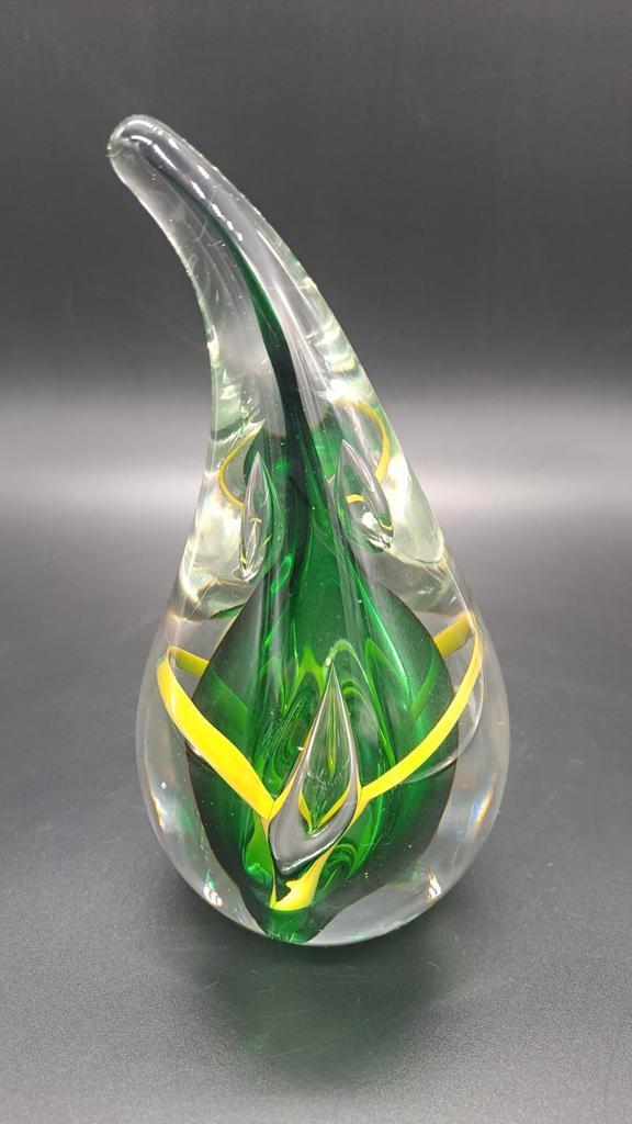 Adam Jablonski Teardrop Paperweight - Loodkristal, Antiek en Kunst, Antiek | Glas en Kristal, Ophalen of Verzenden