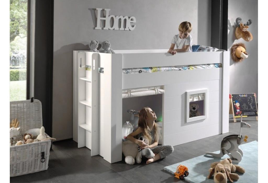 Half hoogslaper bed, Ophalen, Gebruikt, Hoogslaper