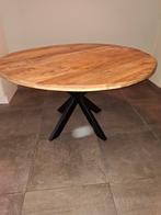 Ronde mangohouten eettafel - 130 cm, Huis en Inrichting, Tafels | Eettafels, Gebruikt, Rond, Ophalen of Verzenden, Vijf personen of meer