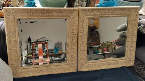 2 prachtige houten spiegels van Riviera maison  57 x 57cm, Huis en Inrichting, Woonaccessoires | Spiegels, Nieuw, 50 tot 75 cm