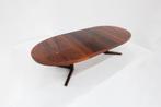 Vintage ovale uitschuifbare eettafel palissander Dyrlund, Ophalen, Gebruikt, Vintage, 200 cm of meer