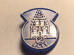 Plastic IJLST ELFSTEDENTOCHT Speld (Blauw/Zilverkleur)., Verzamelen, Speldjes, Pins en Buttons, Verzenden, Zo goed als nieuw, Stad of Land