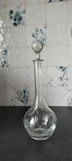 Elegante glazen karaf met stop, Antiek en Kunst, Antiek | Glas en Kristal, Ophalen of Verzenden