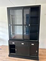 Vitrinekast met schuifdeuren van Riviera Maison, Ophalen, Gebruikt, 100 tot 150 cm, 200 cm of meer