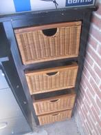 Leuk ladenkastje met rotan mandjes, Ophalen, Overige materialen, Minder dan 50 cm, Gebruikt