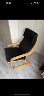IKEA poang fauteuil met zwart kussen, Huis en Inrichting, Fauteuils, Ophalen of Verzenden, Zo goed als nieuw, 75 tot 100 cm, 50 tot 75 cm