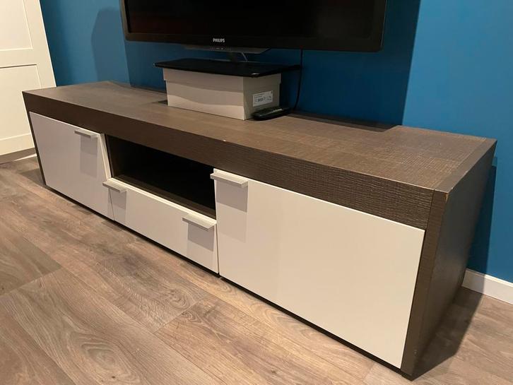 TV Dressoir met Rough Cut Blad en Soft Close Deuren, Huis en Inrichting, Kasten | Televisiemeubels, Zo goed als nieuw, Minder dan 100 cm