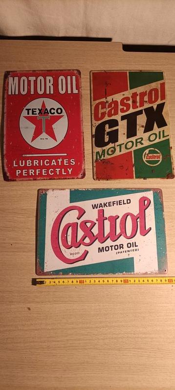 Metalen Borden Texaco & Castrol - Mancave Decoratie beschikbaar voor biedingen