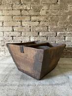 Oude houten rijstbak, oogstbak, Huis en Inrichting, Woonaccessoires | Schalen en Manden, Ophalen, Huize-Hendriks, Vierkant, Nieuw