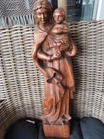 Houten Beeld Maria met Kind, Antiek en Kunst, Ophalen of Verzenden