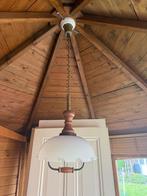 Retro hanglamp met glazen kap, Ophalen, Glas, Minder dan 50 cm