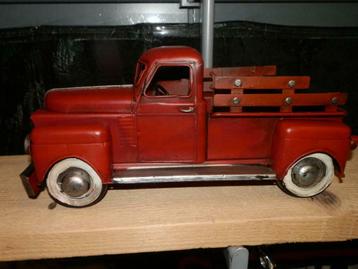 Ford pick up blik incl reservewiel 32 cm breed rood en wit beschikbaar voor biedingen