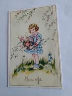 BONNE FETE.  -  MEISJE MET MANDJE.  BLOEMEN, Ophalen of Verzenden, 1940 tot 1960, Kinderen