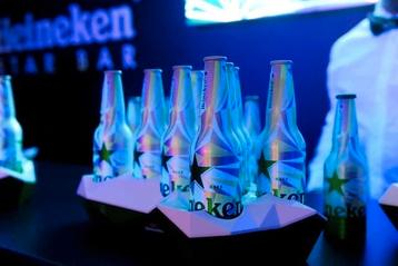 22 Heineken Blacklight Aluminium Flesjes Café Horeca Mancave beschikbaar voor biedingen