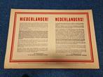 Poster - Nederlanders! Voedseldroppings per vliegtuig (1945), Verzamelen, Militaria | Tweede Wereldoorlog, Ophalen of Verzenden