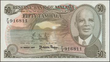 Malawi 50 tambala 1986 UNC p.18 (# 199) beschikbaar voor biedingen
