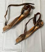 Friese houten doorlopers / schaatsen met leren bandjes, Ophalen of Verzenden