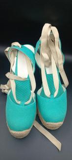 Ralph Lauren Sleehakken Turquoise groene Espadrilles mt 36, Ophalen of Verzenden, Zo goed als nieuw, Blauw, Espadrilles of Moccasins