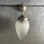 Wandlamp geëtst glas chroom houder Giso art deco, Antiek en Kunst, Antiek | Lampen, Ophalen of Verzenden