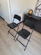 Ikea FRANKLIN  barkrukken zwart, Huis en Inrichting, Stoelen, Ophalen, Twee, Zwart, Zo goed als nieuw