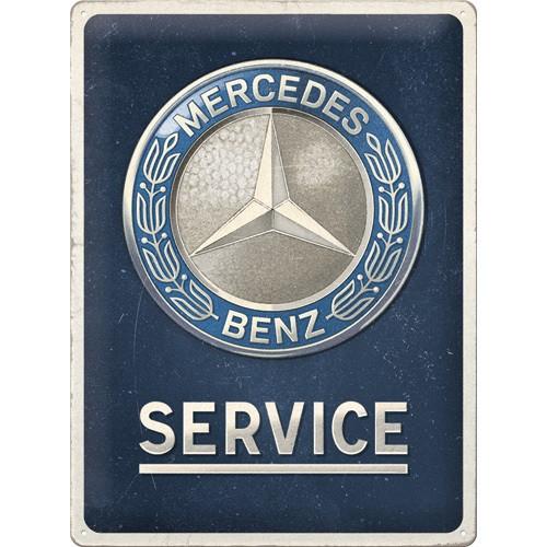 Mercedes Benz Service logo relief reclamebord van metaal, Ophalen of Verzenden, Nieuw, Auto's