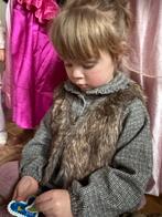 Bruin geruit kinderjurkje zara 104 met vacht bolero, Ophalen of Verzenden, Zo goed als nieuw, Meisje, Jurkje of Rokje