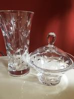 kristallen vaas met bijhorende bonbon schaal, Antiek en Kunst, Antiek | Glas en Kristal, Ophalen