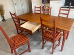 Houten Eettafel met 6 Stoelen, Ophalen