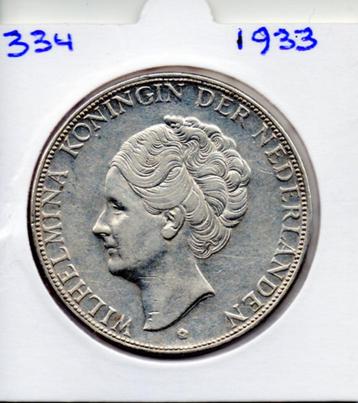 WILHELMINA RIJKSDAALDER 1933 ZILVER beschikbaar voor biedingen