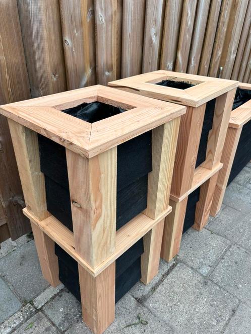 Douglas plantenbak - Zwart zweeds Rabat - 40x40x40 + Verzend, Tuin en Terras, Bloembakken en Plantenbakken, Zo goed als nieuw