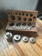 Antieke Gewichten Set in Houten Kist, Antiek en Kunst, Antiek | Gereedschap en Instrumenten, Ophalen of Verzenden