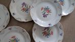 Franse Retro Vintage borden bloemen en goud Sarreguemines, Huis en Inrichting, Ophalen of Verzenden, Overige stijlen, Bord(en)