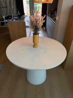 Woood Damon betonblok tafel 76x100 wit, Huis en Inrichting, Tafels | Eettafels, Ophalen, Overige materialen, 50 tot 100 cm, Rond