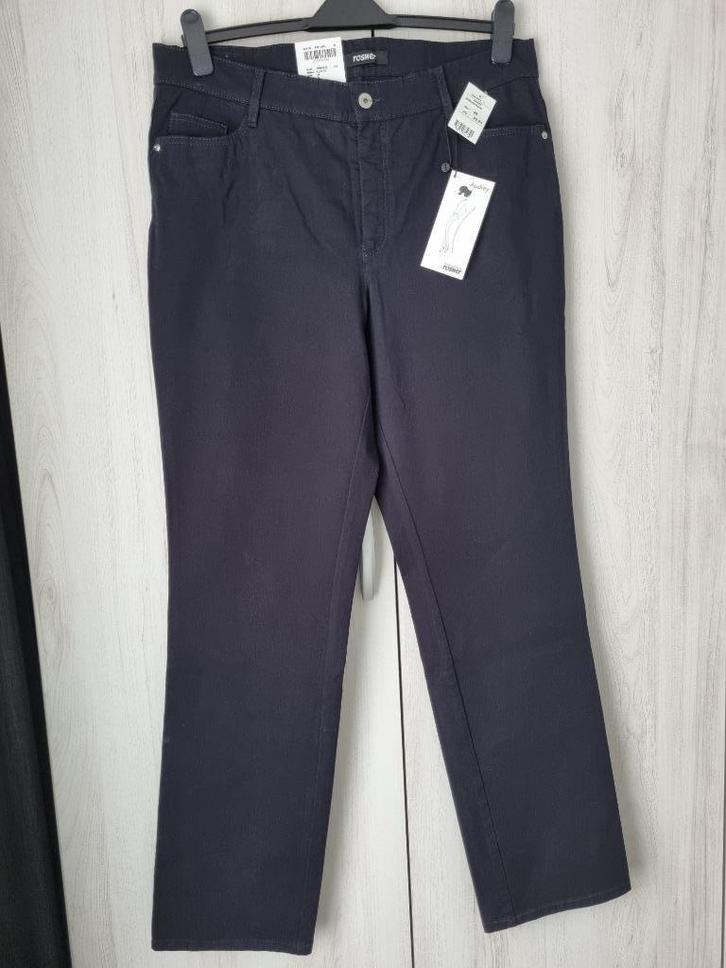 ROSNER Audrey2 katoenen donkerblauwe broek mt48 lengte34 NW, Kleding | Dames, Broeken en Pantalons, Nieuw, Maat 46/48 (XL) of groter