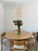 Ronde houten eettafel Jysk - 130cm, Ophalen, Gebruikt, 100 tot 150 cm, Rond