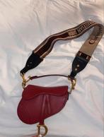 Christian Dior Mini Saddle Bag + Strap Bordeau Rood, Sieraden, Tassen en Uiterlijk, Tassen | Damestassen, Zo goed als nieuw, Avondtasje