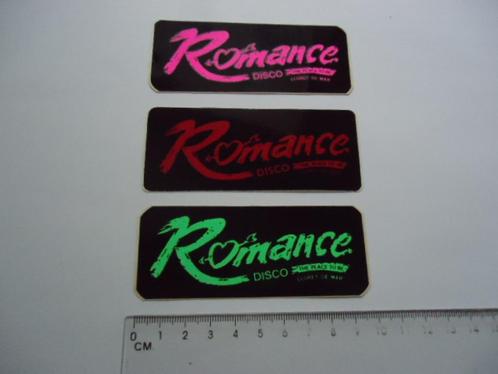 sticker oud ROMANCE DISCO LLoret de mar dancing spanje espan, Verzamelen, Stickers, Zo goed als nieuw, Bedrijf of Vereniging, Verzenden