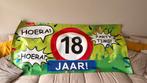 Spandoek verjaardag 18 jaar, Ophalen, Nieuw, Feestartikel