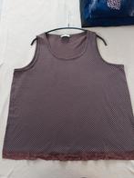 Vintage Ulla Popken bruine top onderkant kant, Ophalen of Verzenden, Zo goed als nieuw, Bruin, Shirt of Top