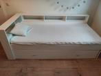 Wit bed met slaaplade 90x200cm incl 2 lattenbodems, Kinderen en Baby's, Kinderkamer | Bedden, Ophalen, 85 tot 100 cm, Zo goed als nieuw
