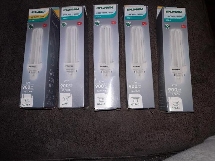 5x Sylvania Spaarlampen Energieklasse G, Huis en Inrichting, Lampen | Losse lampen, Nieuw, Led-lamp, Minder dan 30 watt, E27 (groot)