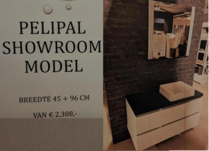 badkamer meubel met opzet wastafel wit, Huis en Inrichting, Badkamer | Badkamermeubels, Zo goed als nieuw, Wastafelkast, Minder dan 100 cm