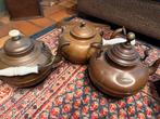 Antieke Koperen Theepotten Set, Antiek en Kunst, Antiek | Koper en Brons, Ophalen, Koper