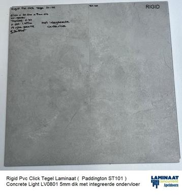 Pvc click Paddington Grijs 5mm met integreerde ondervloer beschikbaar voor biedingen