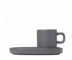 Blomus Pilar espresso kop met schotel(4stuks), Ophalen of Verzenden, Overige stijlen, Kop(pen) en/of Schotel(s), Glas