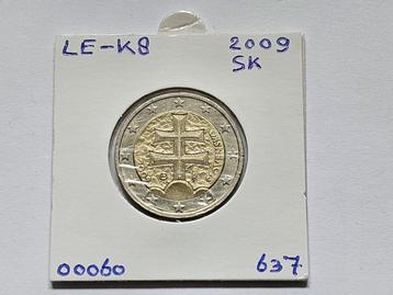 2-euromunt Slowakije (SK) 2009 Koers LE-K8 beschikbaar voor biedingen